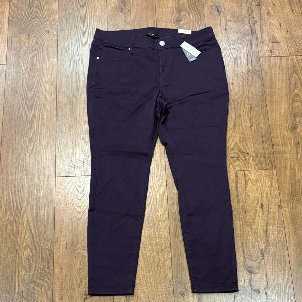 Lane Bryant Skinny Jeans in Deep Plum
